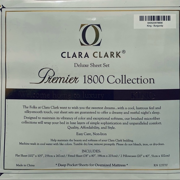 Oversized King Bed Sheets With Embroidered Trim. Pick your color. New in Pkg. - Picture 3 of 5